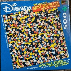 Disney Mickey Mouse World’s Most Difficult double‎ sided 500 pc jigsaw puzzle